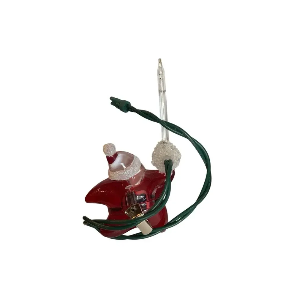 Dept 56 Tiny Bubbles Star Santa ornament clip on plug in‎